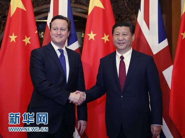 12月2日，國家主席習(xí)近平在北京釣魚臺(tái)國賓館會(huì)見英國首相卡梅倫。 新華社記者 鞠鵬 攝