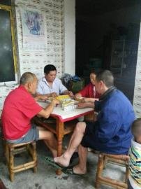 掃水掃不及，胥家鎮(zhèn)柏河村的居民干脆打起了麻將。