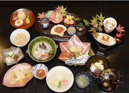 圖為東京銀座的和食餐廳推出的菜肴。