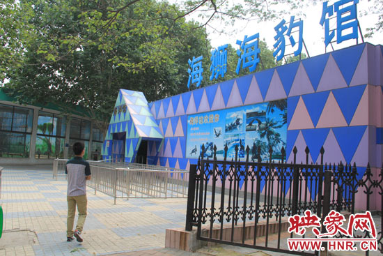 因?yàn)槭侵芤?，鄭州市?dòng)物園海洋館的游客并不多。