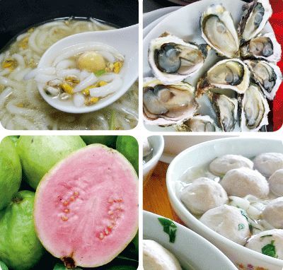 滿街可見新鮮的海鮮、瓜果和手打牛肉丸