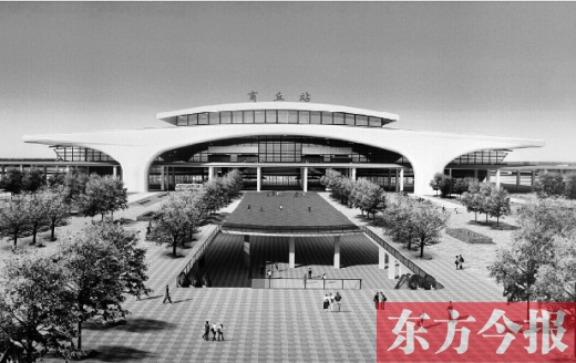 商合杭高鐵商丘站效果圖，暢想一下未來的俏模樣吧 資料圖片