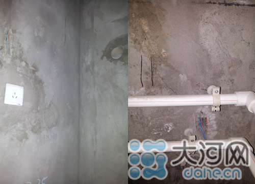 空調(diào)專(zhuān)用線(xiàn)路，用電負(fù)荷較大 圖為衛(wèi)生間電線(xiàn)走線(xiàn)