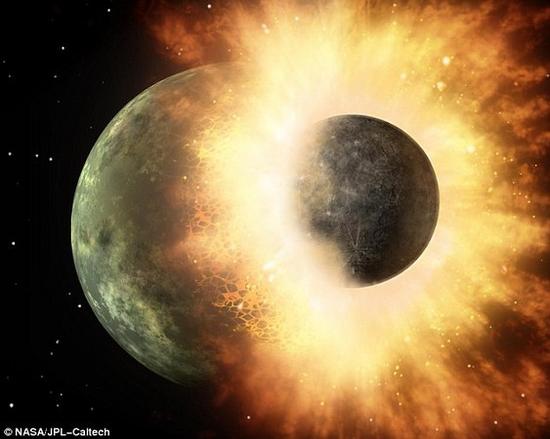 資料圖片：科學(xué)家說(shuō)，45億年前跟忒伊亞行星的一場(chǎng)相撞，把水資源帶到了地球。