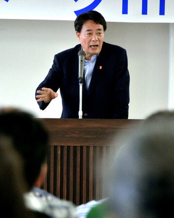 日本民主黨黨首海江田萬里。