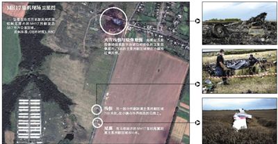 馬航MH17客機(jī)殘骸照片顯示，其機(jī)身上有許多細(xì)小孔洞。多名專家分析稱，這些孔洞或是飛機(jī)被導(dǎo)彈爆炸后飛散的彈片擊中所致。