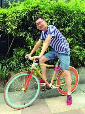 蘇州“IT男”自制竹子自行車(chē) 日騎16公里上下班