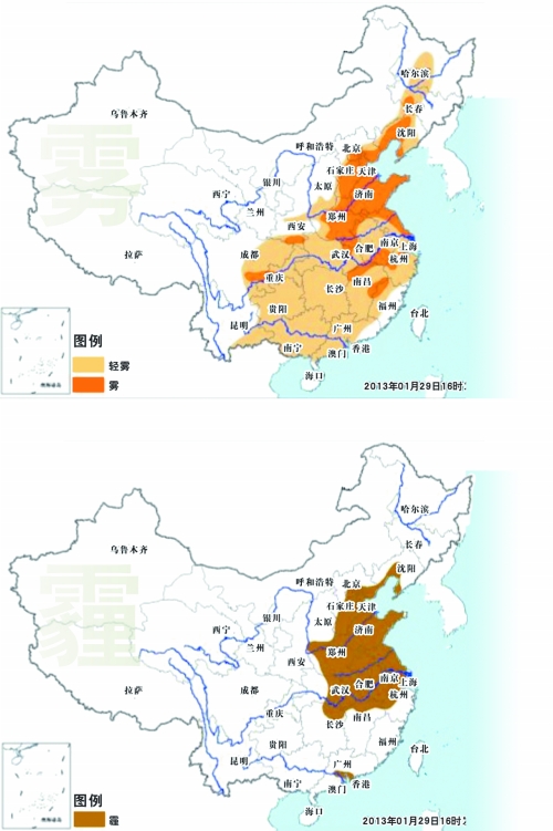 北京、天津、石家莊等屬嚴(yán)重污染，鄭州、武漢等屬重度污染