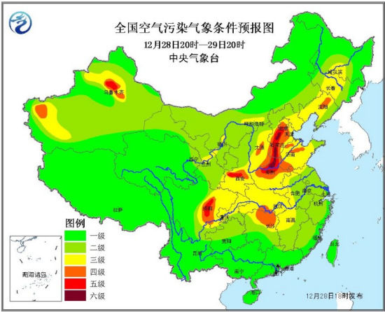京津魯及冀中南、豫北將有輕到中度霾局地重度霾