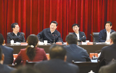 3月18日，習(xí)近平聽(tīng)取蘭考縣教育實(shí)踐活動(dòng)情況匯報(bào)，并發(fā)表重要講話。
